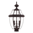 Beaumont Lane Contemporary 3 Light Bronze Outdoor Post Top Lantern