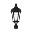 Beaumont Lane Contemporary 2 Light Outdoor Post Lantern in Textured Black