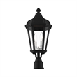 Beaumont Lane Contemporary 2 Light Outdoor Post Lantern in Textured Black