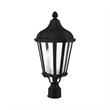 Beaumont Lane Contemporary 2 Light Outdoor Post Lantern in Textured Black