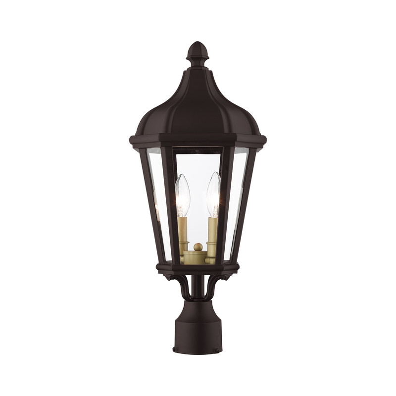 Beaumont Lane Contemporary 2 Light Outdoor Post Lantern in Bronze