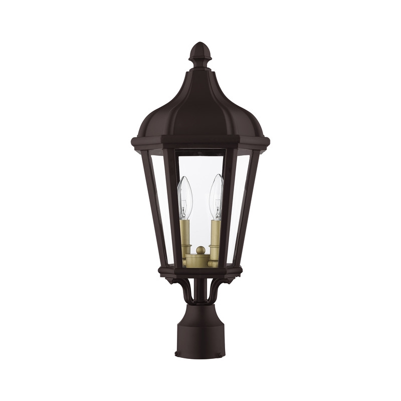 Beaumont Lane Contemporary 2 Light Outdoor Post Lantern in Bronze