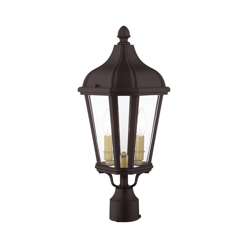 Beaumont Lane Contemporary 2 Light Outdoor Post Lantern in Bronze