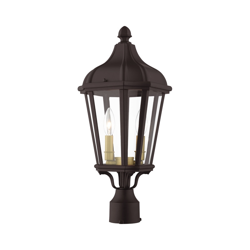 Beaumont Lane Contemporary 2 Light Outdoor Post Lantern in Bronze