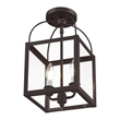 Beaumont Lane Contemporary 2 Light Bronze Chain Hang/Ceiling Mount