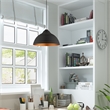 Beaumont Lane Transitional 1-Light Metal Single Pendant in Black