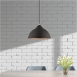 Beaumont Lane Transitional 1-Light Metal Single Pendant in Black