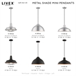 Beaumont Lane Transitional 1-Light Metal Single Pendant in Black