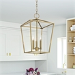 Beaumont Lane Transitional 3-Light Metal Convertible Lantern in Antique Brass