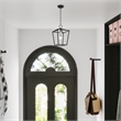 Beaumont Lane Transitional 1-Light Metal Convertible Lantern in Black