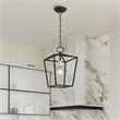 Beaumont Lane Transitional 1-Light Metal Convertible Lantern in Black