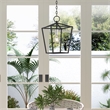 Beaumont Lane Transitional 1-Light Metal Convertible Lantern in Black