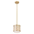 Beaumont Lane Transitional 1-Light Metal Single Pendant in Soft Gold
