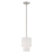 Beaumont Lane Contemporary Mini Pendant Light in Brushed Nickel