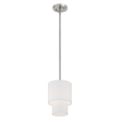 Beaumont Lane Contemporary Mini Pendant Light in Brushed Nickel
