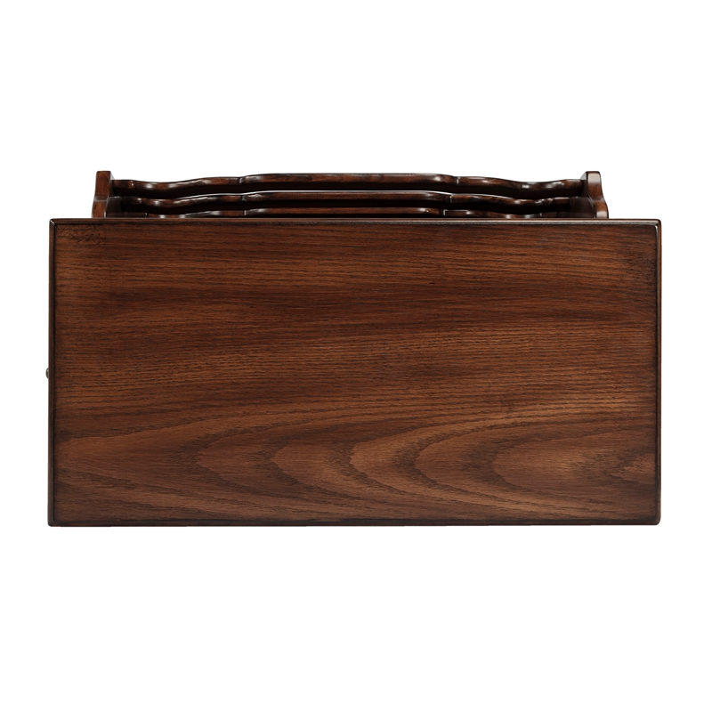 Beaumont Lane Modern Traditional Wooden Cherry Side Table in Brown
