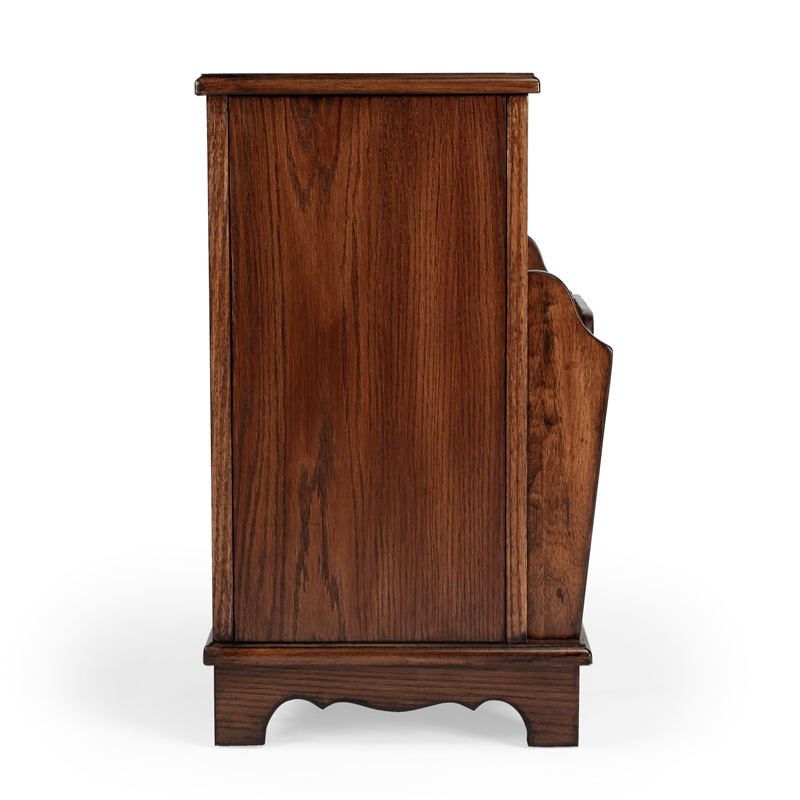 Beaumont Lane Modern Traditional Wooden Cherry Side Table in Brown