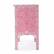 Beaumont Lane Wood Transitional Pink Bone Inlay Accent Chest