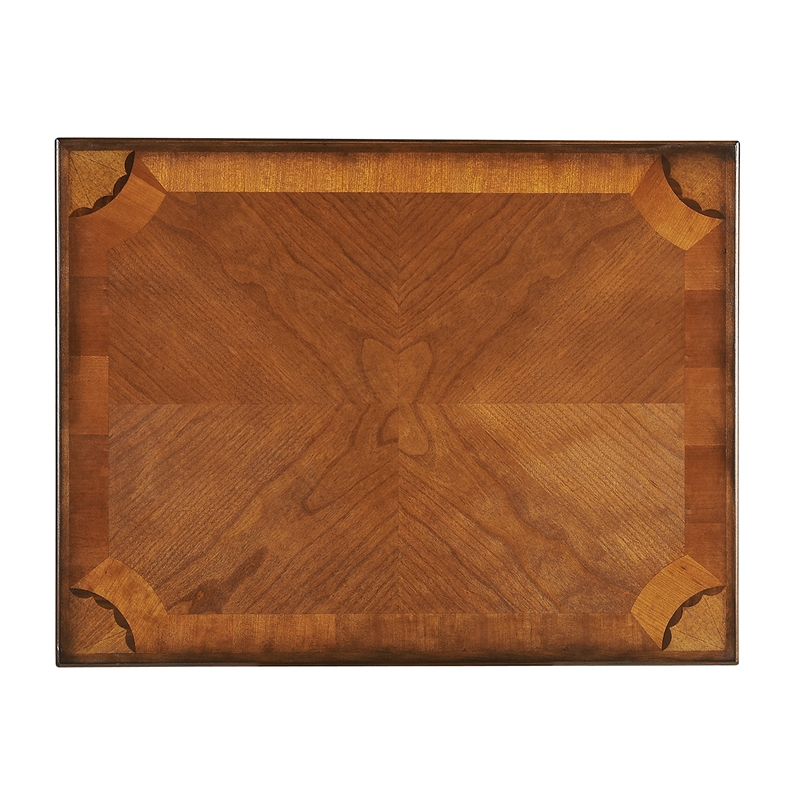 Beaumont Lane Modern Wood Traditional Olive Ash Burl End Table