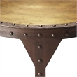 Beaumont Lane Metal Contemporary Iron Side Table in Gold Finish