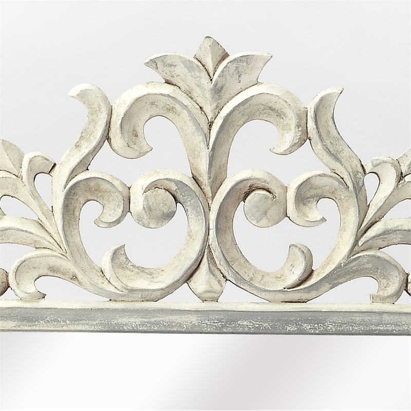 Beaumont Lane Modern Traditional Wall Mirror In White Finish