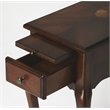 Beaumont Lane Rubberwood Cherry Chairside Table Rectangular Traditional 11.5