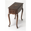 Beaumont Lane Rubberwood Cherry Chairside Table Rectangular Traditional 11.5