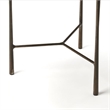 Beaumont Lane Metal Contemporary Live Edge Accent Table in Beige