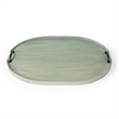 Beaumont Lane Modern Transitional Solid Wood Serving Tray in Green