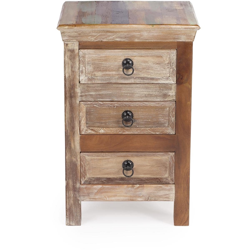 Beaumont Lane Modern Wood Coastal Rustic Accent Chest in Multi-Color