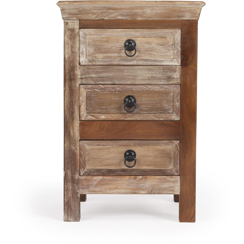 Beaumont Lane Modern Wood Coastal Rustic Accent Chest in Multi-Color