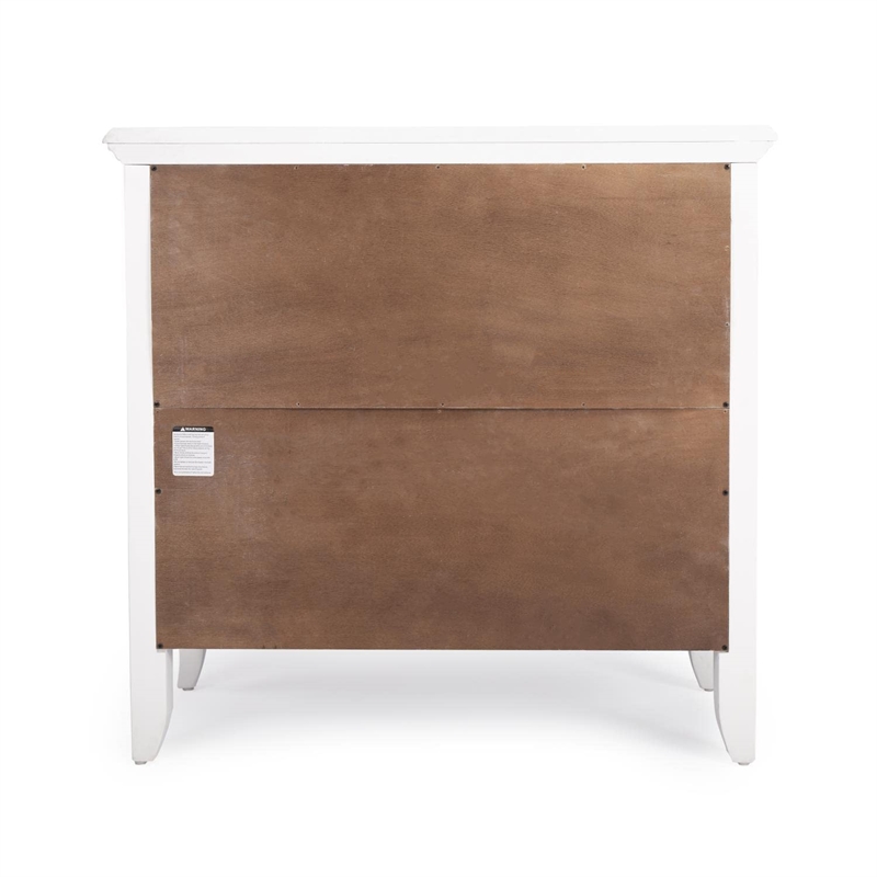 Beaumont Lane Modern Wood Transitional Glossy White Low Bookcase