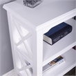 Beaumont Lane Modern Wood Transitional Glossy White Low Bookcase