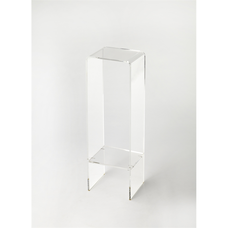 Beaumont Lane Contemporary Acrylic End Table/Plant Stand - Clear