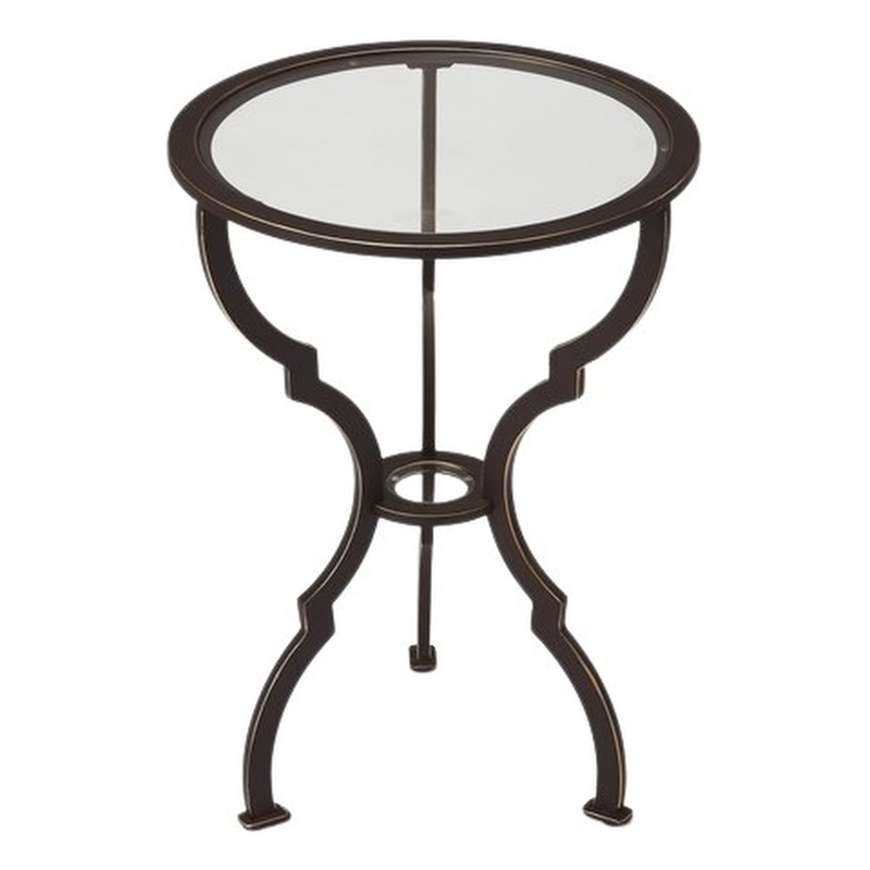 Beaumont Lane Modern Transitional Metal End Table in Black Finish