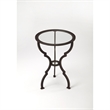 Beaumont Lane Modern Transitional Metal End Table in Black Finish