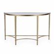 Beaumont Lane Metal Antique Gold Console Table Demilune 50