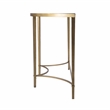 Beaumont Lane Metal Antique Gold Console Table Demilune 50