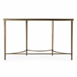 Beaumont Lane Metal Antique Gold Console Table Demilune 50