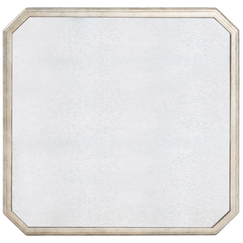 Beaumont Lane Contemporary Mirrored Accent Table in Silver Finish