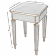 Beaumont Lane Contemporary Mirrored Accent Table in Silver Finish