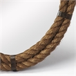 Beaumont Lane Modern Farmhouse Oval Rope Wall Mirror in Brown