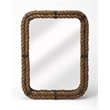 Beaumont Lane Farmhouse Rectangular Rope Wall Mirrored - Brown