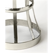 Beaumont Lane Metal Contemporary Industrial Chic End Table in Silver