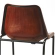 Beaumont Lane Contemporary Leather Bar Stool in Brown Finish
