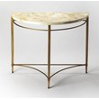Beaumont Lane Metal Contemporary Shell Demilune Console Table