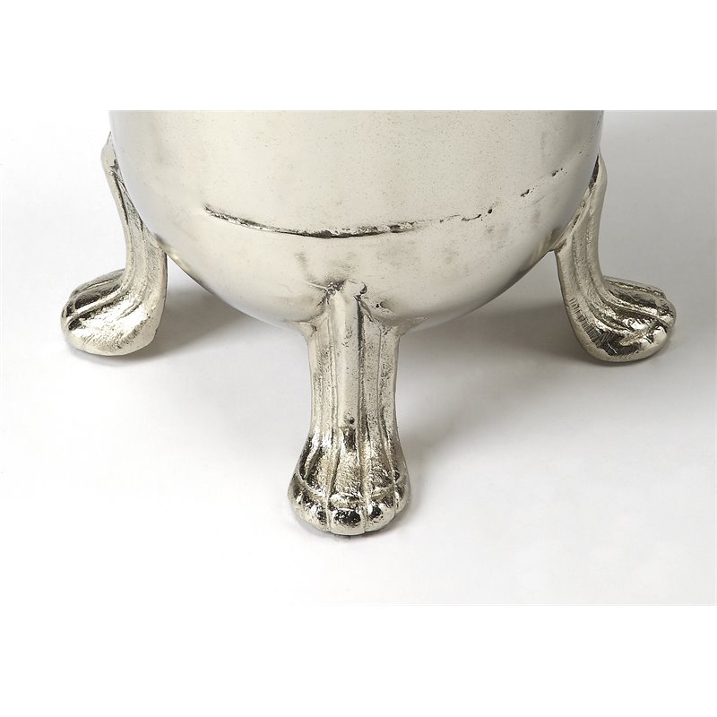 Beaumont Lane Metal Transitional Polished Silver Umbrella Stand