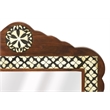Beaumont Lane Contemporary Wood And Bone Inlay Wall Mirror in Brown