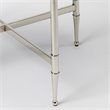 Beaumont Lane Contemporary Metal And Mirror End Table in Silver