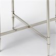 Beaumont Lane Contemporary Metal And Mirror End Table in Silver